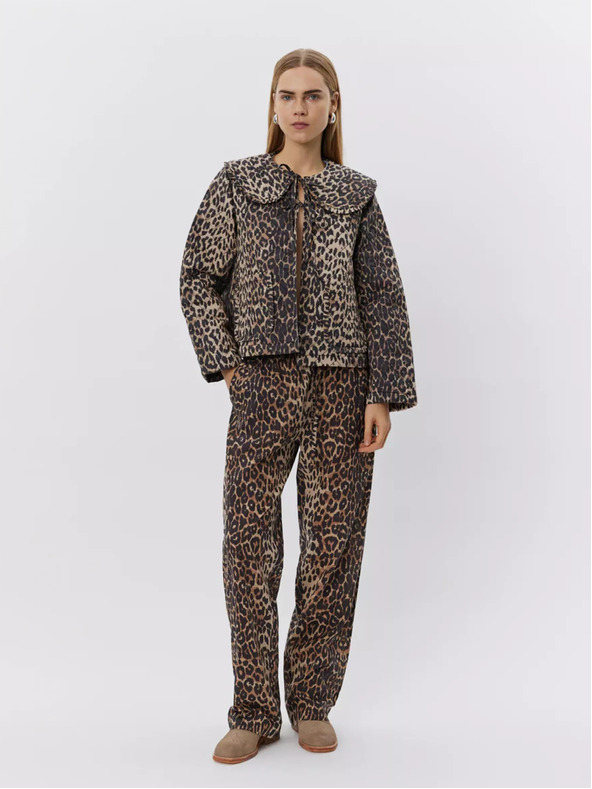 Sofie Schnoor Bež-smeđe ženske hlače s leopard uzorkom Sofie Schnoor