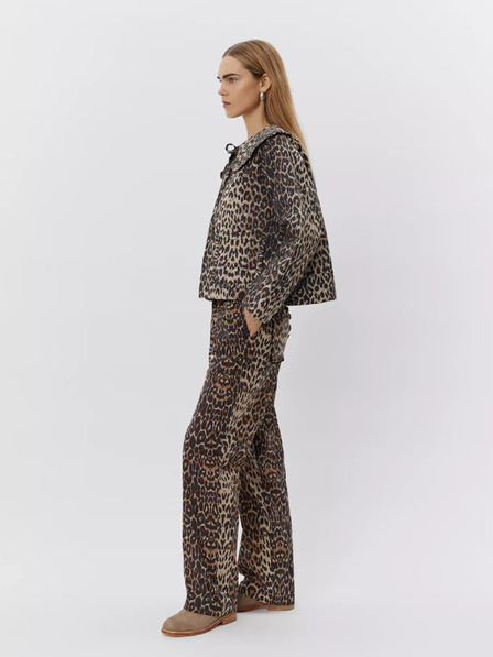 Sofie Schnoor Bež-smeđe ženske hlače s leopard uzorkom Sofie Schnoor