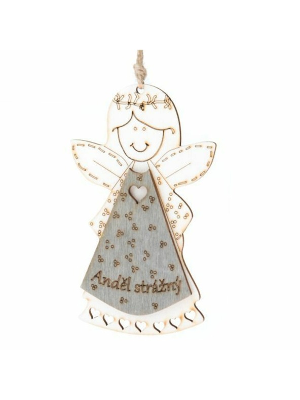 Casa de Engel Drveni viseći anđeo s natpisom (CZ), 0/200