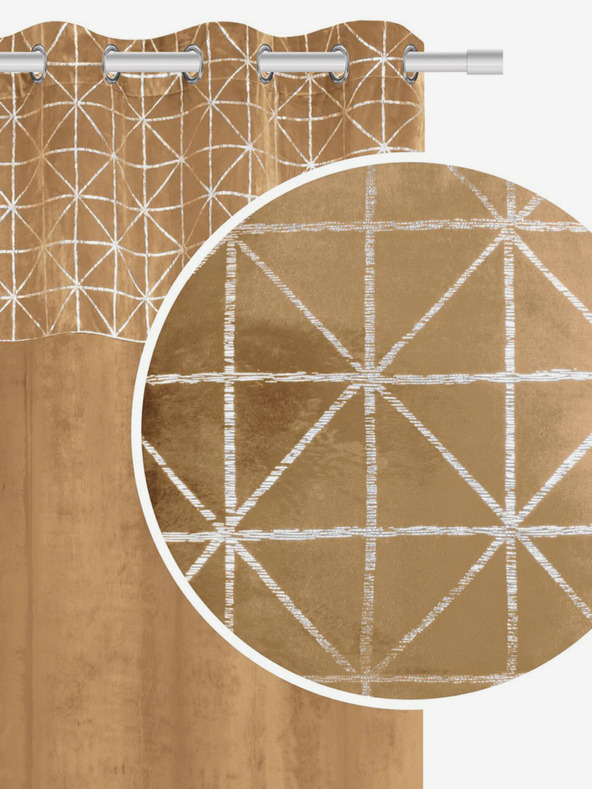 Edoti Baršunasta zavjesa sjajna - senf EDOTI