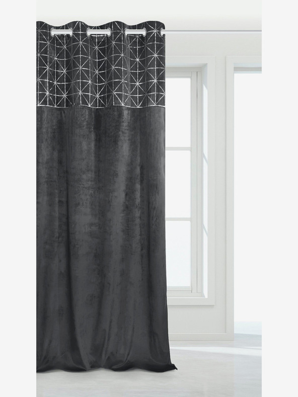 Edoti Baršunasta zavjesa sjajna - grafitna EDOTI