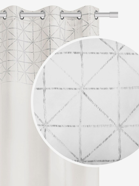 Edoti Baršunasta zavjesa sjajna - bijela EDOTI