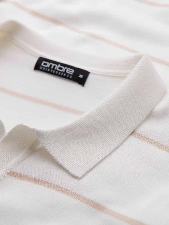 Ombre Clothing Muška polo majica od viskoze s vodoravnim prugama Ombre Clothing