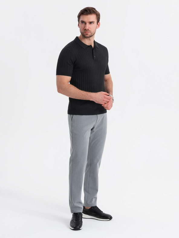 Ombre Clothing Muška polo majica SLIM FIT od viskoze s okomitim prugama Ombre Clothing