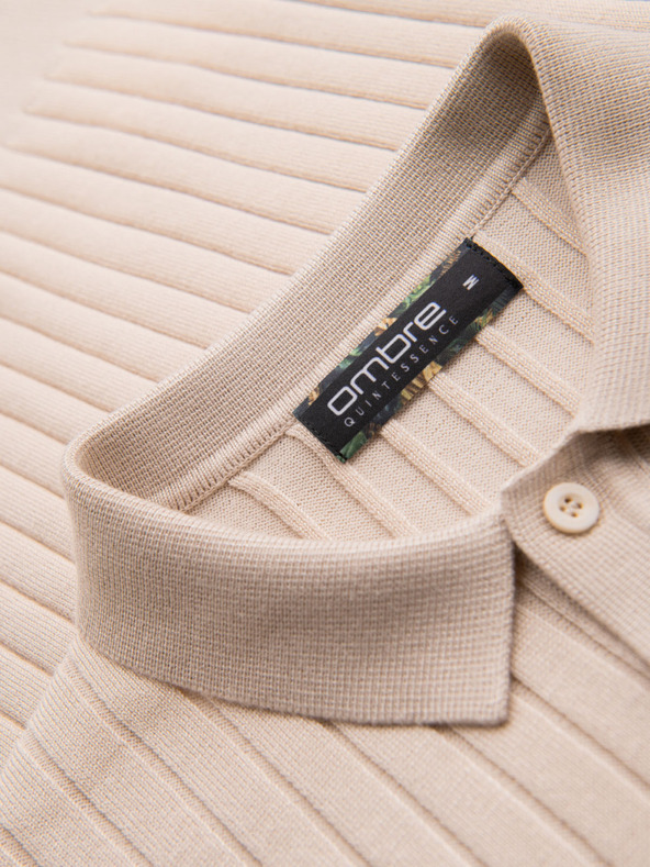 Ombre Clothing Muška polo majica SLIM FIT od viskoze s okomitim prugama Ombre Clothing