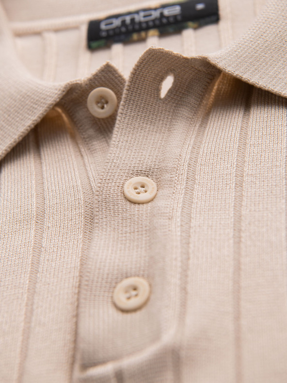 Ombre Clothing Muška polo majica SLIM FIT od viskoze s okomitim prugama Ombre Clothing