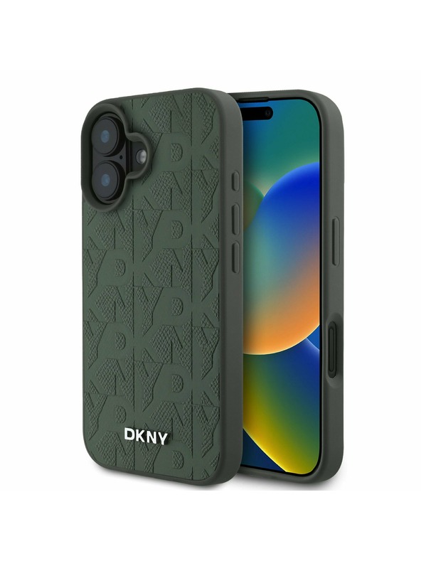 DKNY DKNY PU kožni stražnji poklopac za iPhone 16 Green