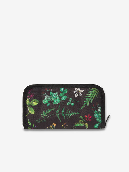 Dakine Zeleno-crni ženski cvjetni novčanik Dakine Luna Wallet Woodland Floral