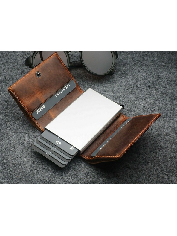 Pularys BOSTO RFID NOVČANIK - Smeđa koža