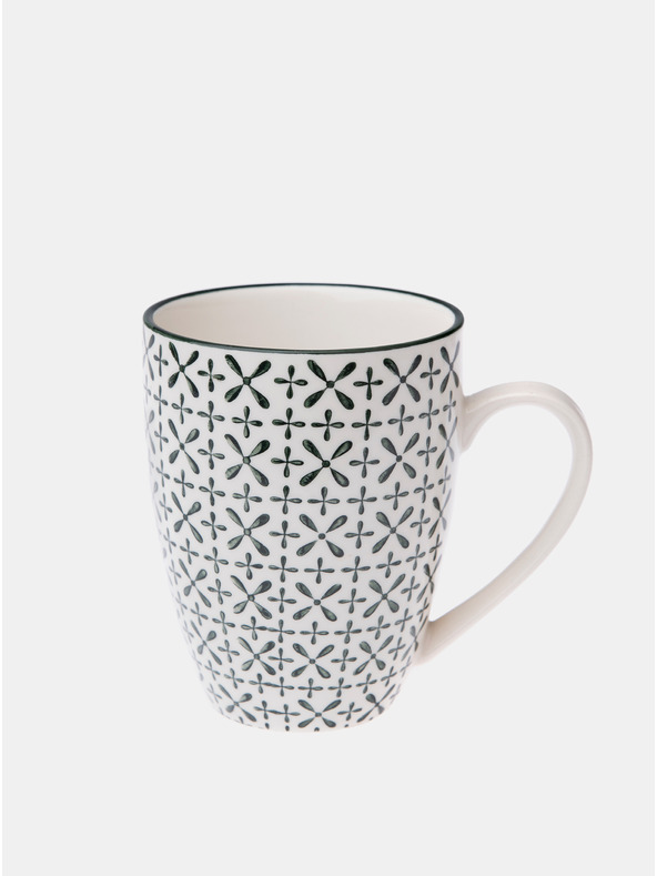 Dakls Bijela uzorkovana keramička šalica Dakls 350 ml