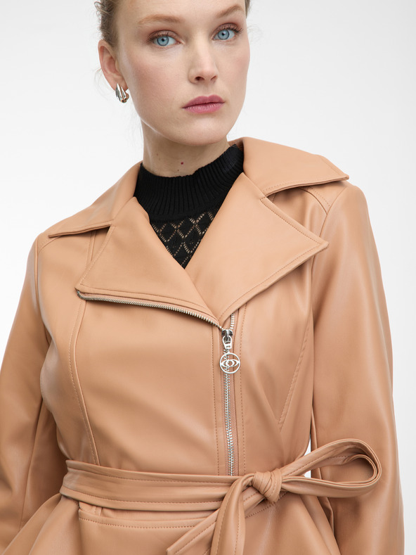 Orsay Világlosmeđa ženska kožna jakna ORSAY