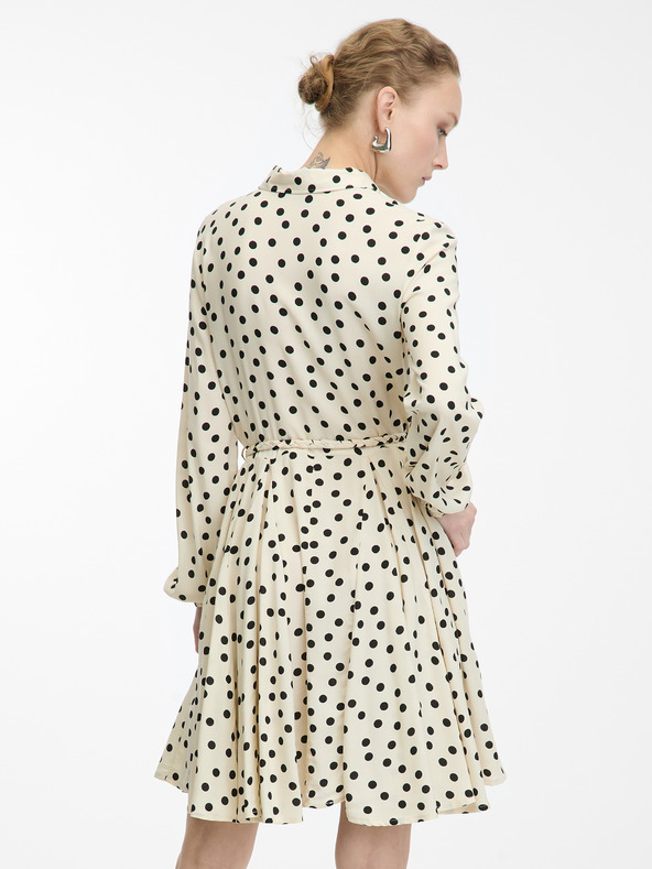 Orsay Krem ženske košuljaste haljine do koljena ORSAY