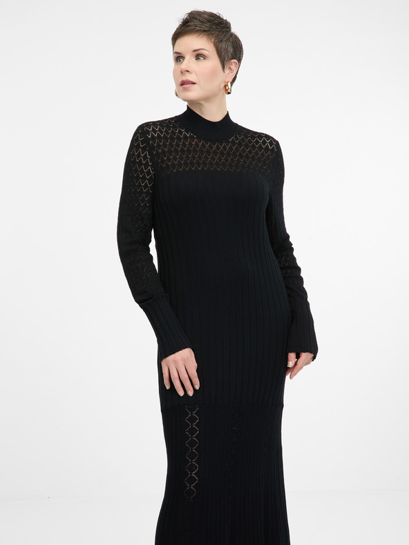 Orsay Crna ženska maxi haljina ORSAY