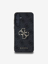 Guess Guess PU 4G Metal Logo Stražnji Poklopac za Samsung Galaxy A55 5G Siva