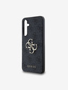 Guess Guess PU 4G Metal Logo Stražnji Poklopac za Samsung Galaxy A55 5G Siva