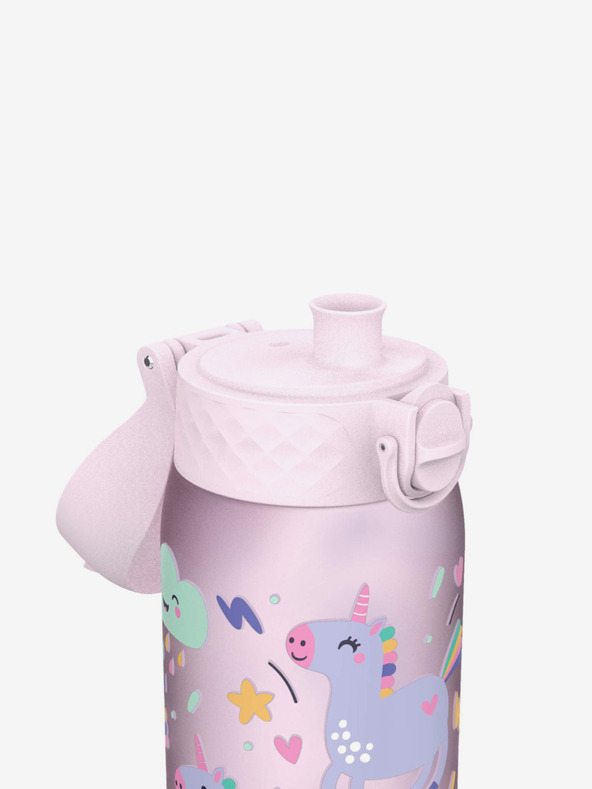 ION8 Ružičasta djevojčinska uzorovana boca Ion8 Leak Proof Jednorozi 350 ml