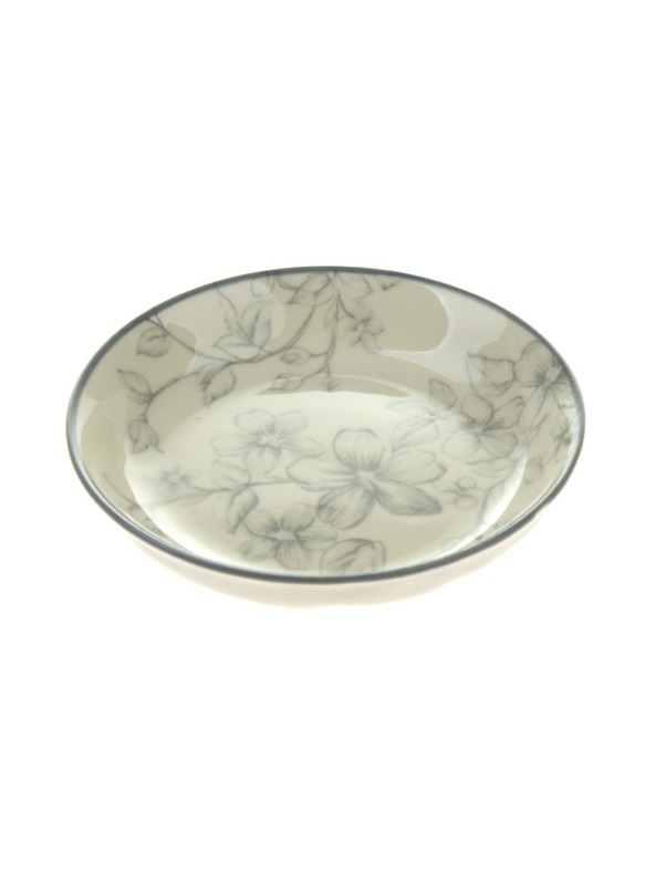 Casa de Engel Keramički deserti tanjur Ø 10cm - sive cvjetove, 12/96