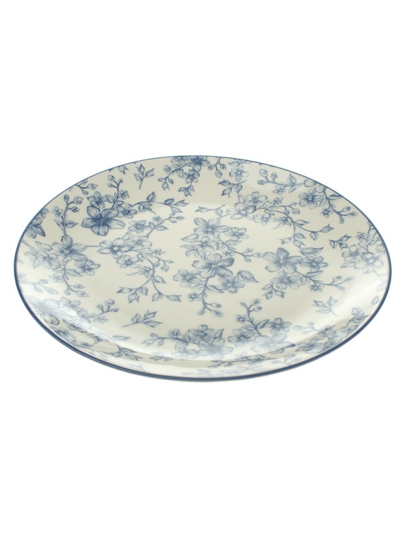 Casa de Engel Keramički tanjur Ø 26cm - modri cvjetovi, 6/12