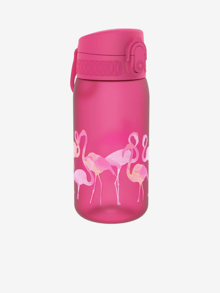 ION8 Tamno ružičasta uzorovana boca bez BPA Ion8 Leak Proof Flamingosi (350 ml)