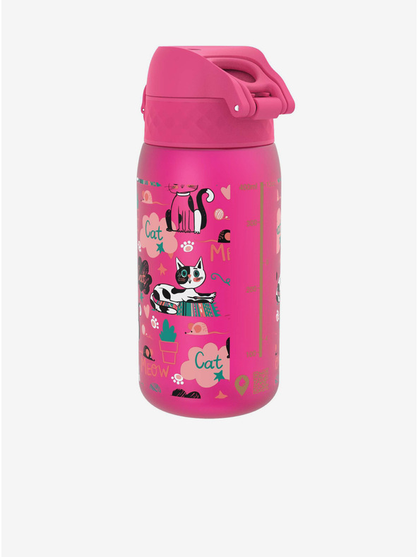 ION8 Tamno ružičasta šarena boca Ion8 Leak Proof Cats (350 ml)