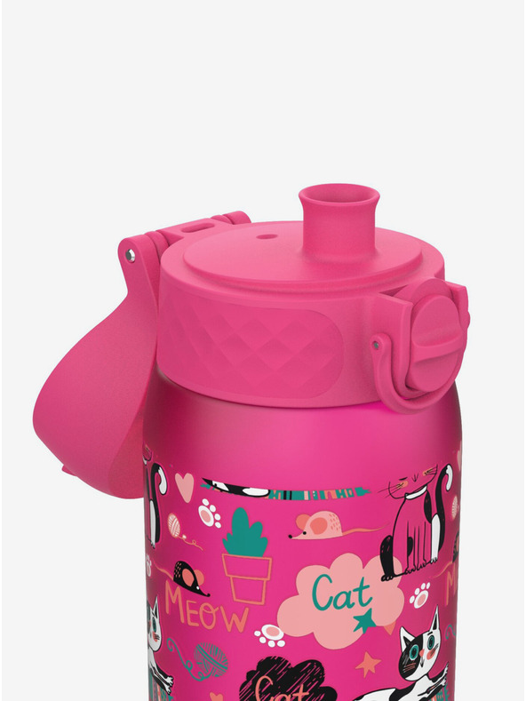 ION8 Tamno ružičasta šarena boca Ion8 Leak Proof Cats (350 ml)