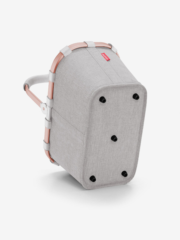 Reisenthel Sivi shopping košara s ružičastim okvirom Reisenthel Carrybag