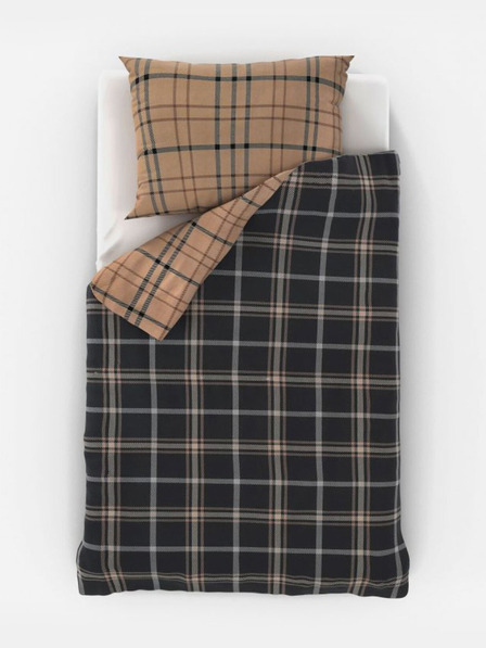 Kvalitex Pamučna posteljina Nordic Collection 140x200, 70x90cm Karirano tamnosmeđe Kvalitex