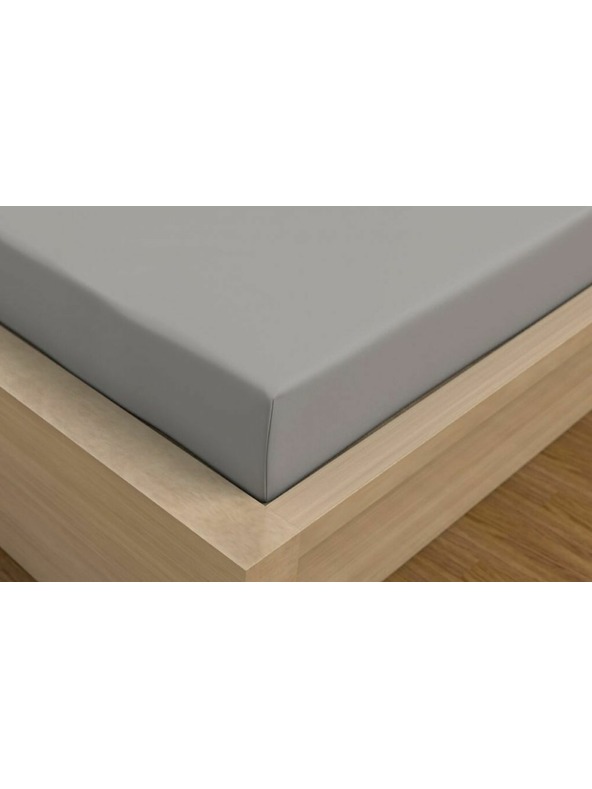 Kvalitex Satenasta plahta Luxury Collection 220x200cm svijetlosiva Kvalitex