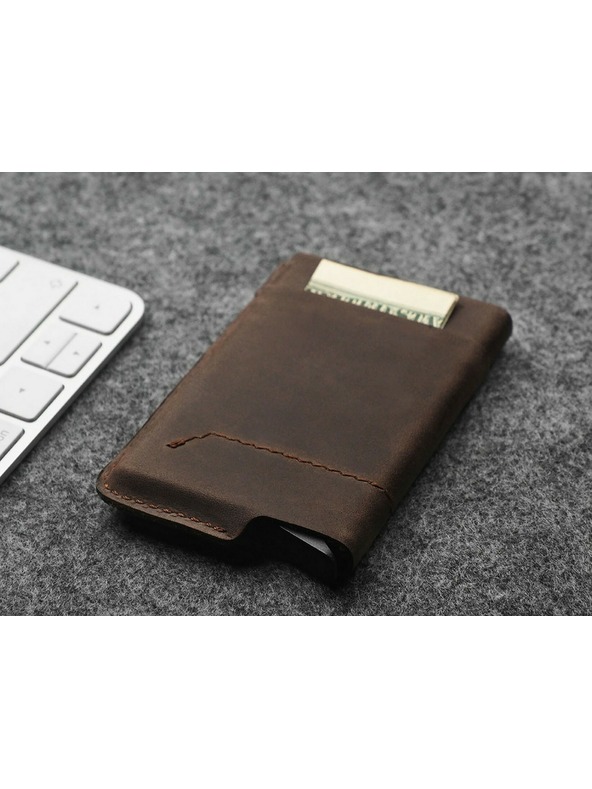 Pularys Pularys muški kožni novčanik Gobi smeđi