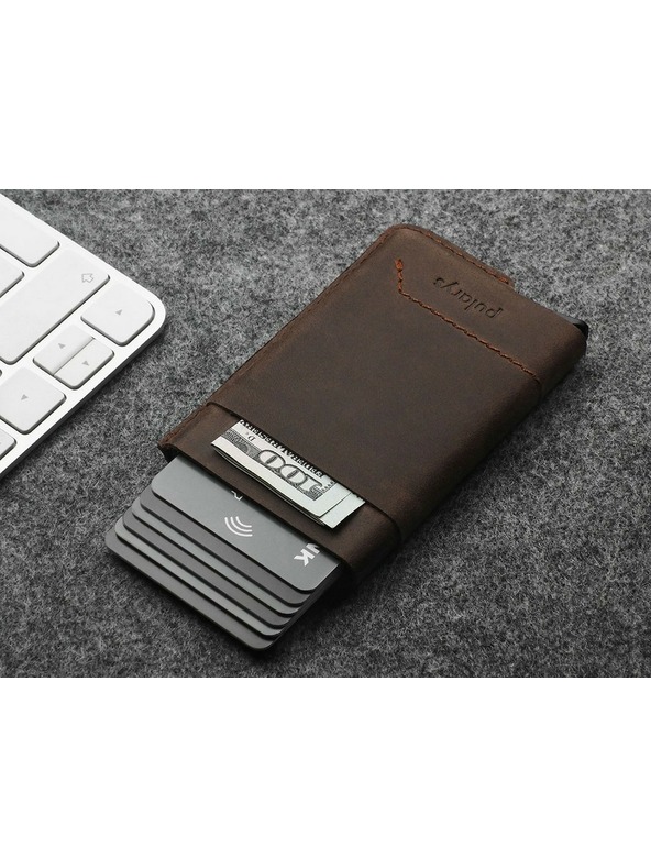 Pularys Pularys muški kožni novčanik Gobi smeđi