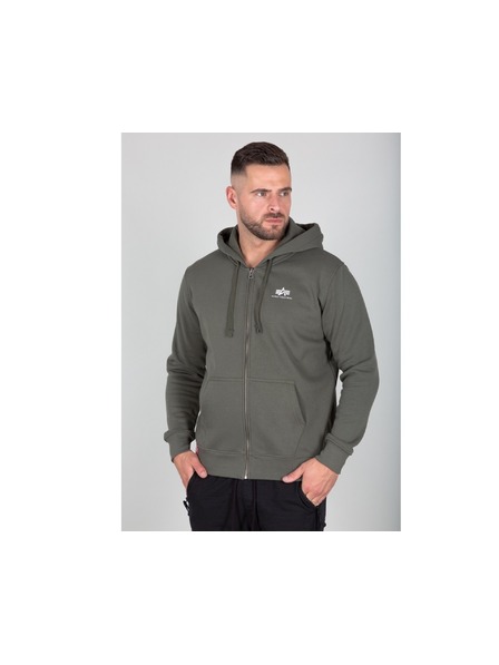 Alpha Industries Muška zelena dukserica Alpha Industries Basic Zip hoodie Dark Olive