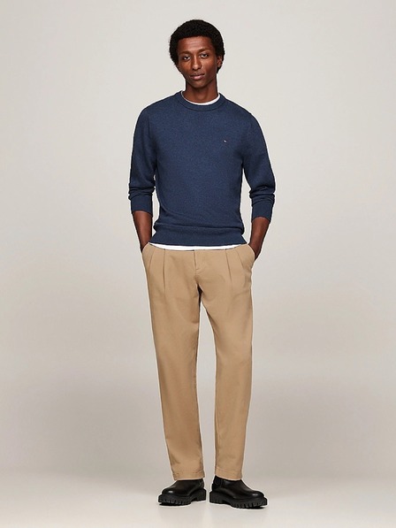 Tommy Hilfiger Plavi muški džemper Aegean Sea Heather Tommy Hilfiger