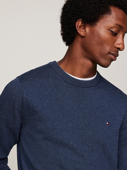 Tommy Hilfiger Plavi muški džemper Aegean Sea Heather Tommy Hilfiger
