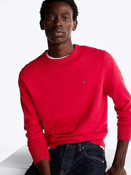Tommy Hilfiger Crveni muški džemper Primary Red Tommy Hilfiger