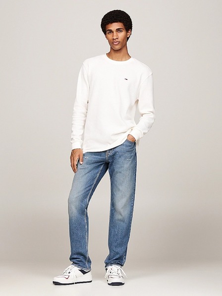 Tommy Jeans Bijela muška majica s vafel uzorkom Tommy Jeans