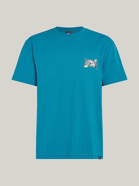 Tommy Jeans Plava muška majica s printom Tommy Jeans Timeless Teal