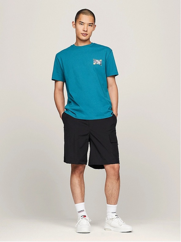 Tommy Jeans Plava muška majica s printom Tommy Jeans Timeless Teal