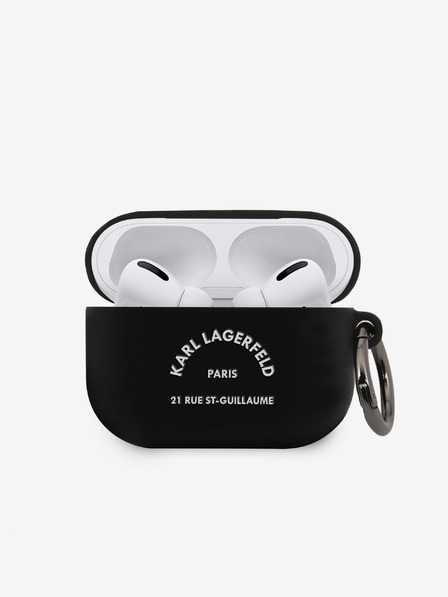 Karl Lagerfeld Rue St Guillaume silikonska futrola za Airpods Pro Black Karl Lagerfeld