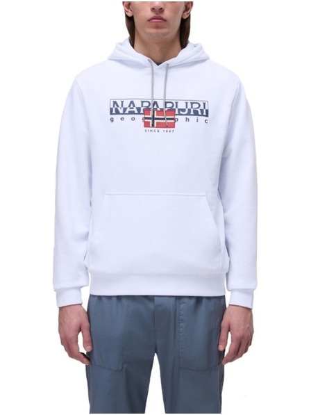 Napapijri Muška bijela dukserica b-aylmer Napapijri