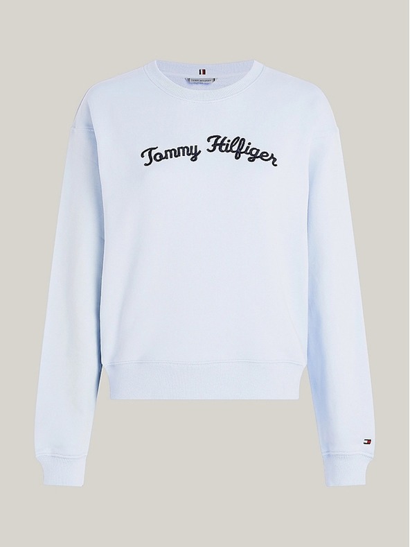 Tommy Hilfiger Ženski svijetlo plavi vintage džemper Tommy Hilfiger