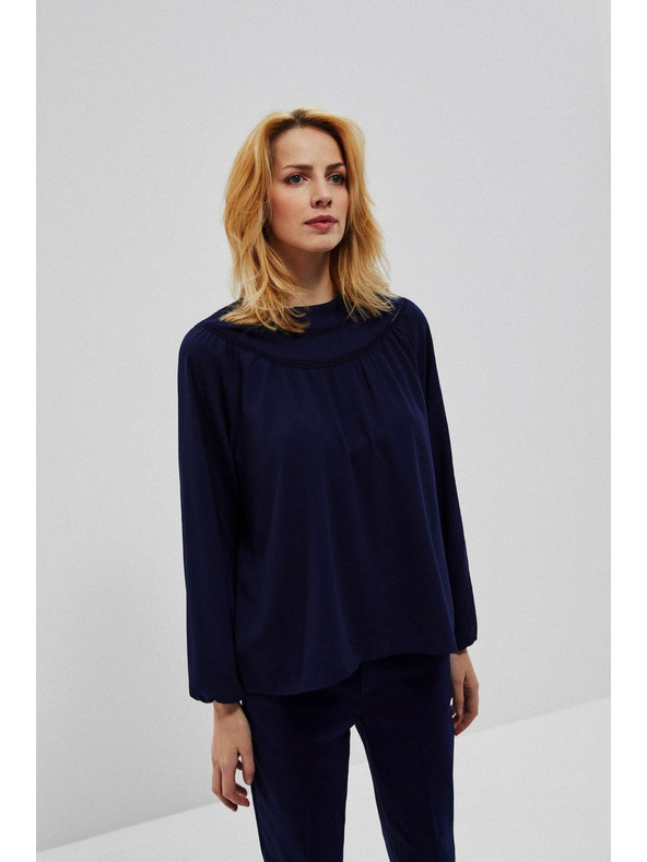 Moodo Jednobojna košuljasta bluza