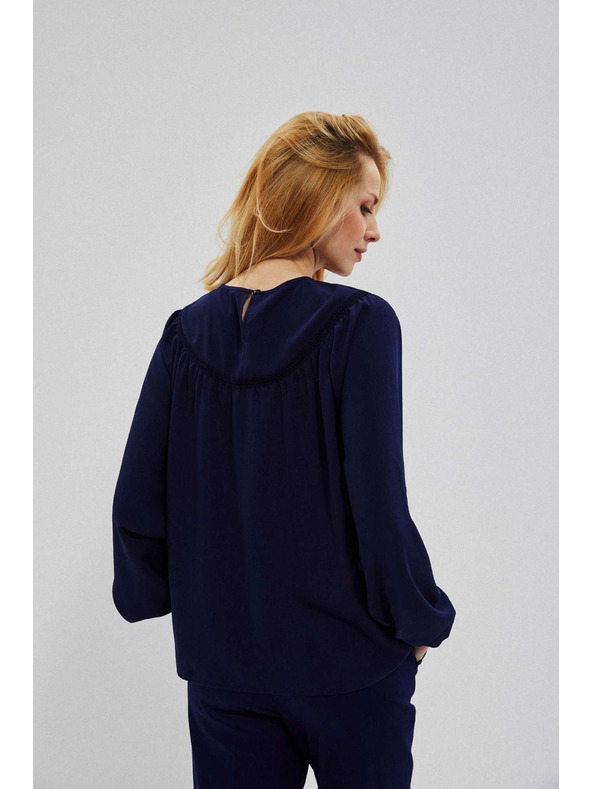 Moodo Jednobojna košuljasta bluza