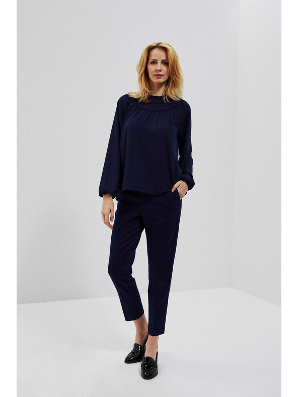 Moodo Jednobojna košuljasta bluza