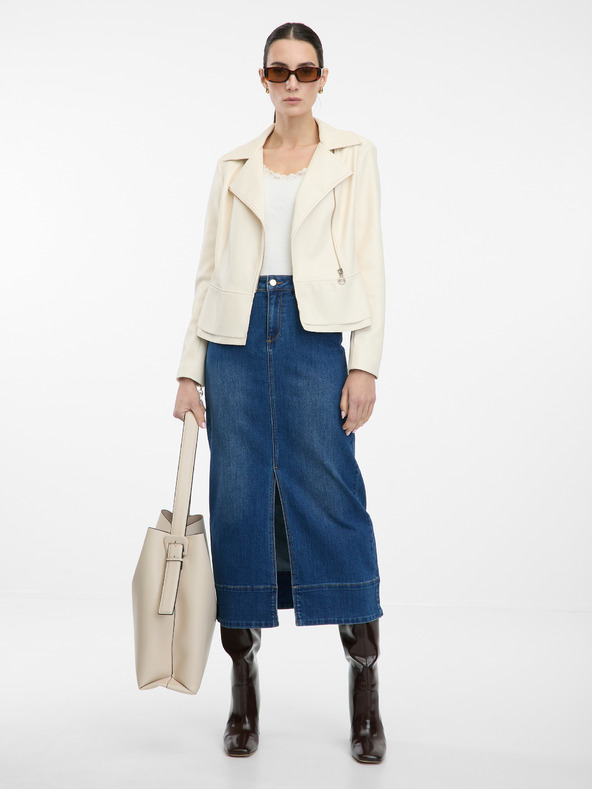 Orsay Krem ženska kožna jakna ORSAY