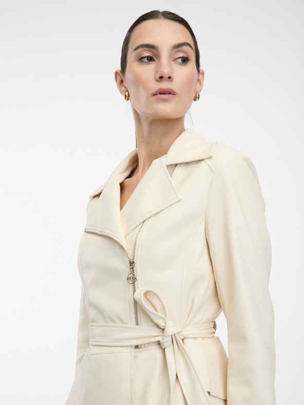 Orsay Krem ženska kožna jakna ORSAY