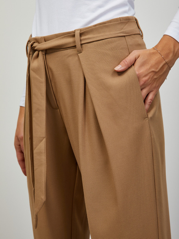 ZOOT.lab Bež ženske kratke hlače s vezicama ZOOT.lab Alyza