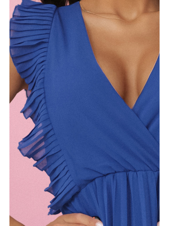 numoco EMILY plisirane haljine s volanima i dekolteom