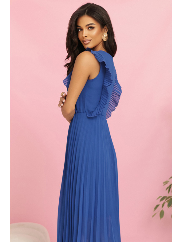 numoco EMILY plisirane haljine s volanima i dekolteom