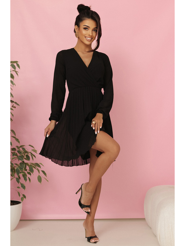 numoco Nabrane haljine ISABELLE s dugim rukavima i dekolteom