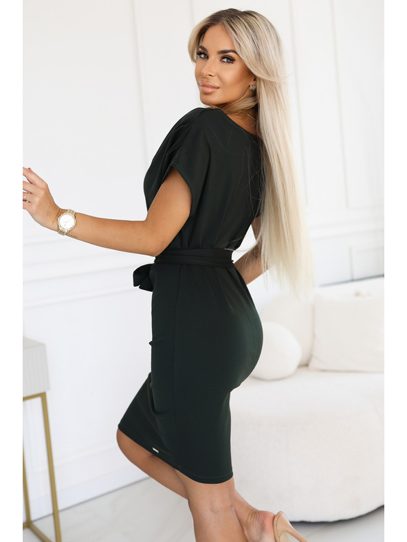 numoco ROXI haljina s asimetričnom suknjom i pojasom